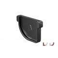 SIBA TECH dešininis stačiakampis / kairinis apvalus latako galas 140 mm