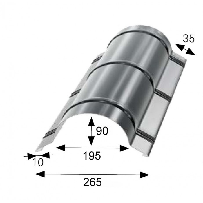 Apvalus kraigas - 265 mm (1,95 m) Apvalus kraigas - 265 mm (1,95 m)