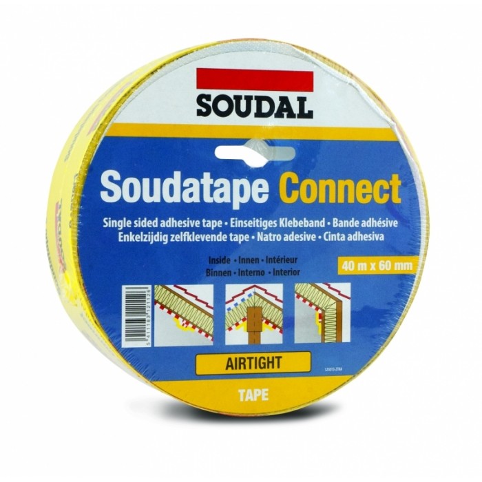 Soudal SOUDATAPE CONNECT vidinė popierinė montavimo juosta Soudal SOUDATAPE CONNECT vidinė popierinė montavimo juosta